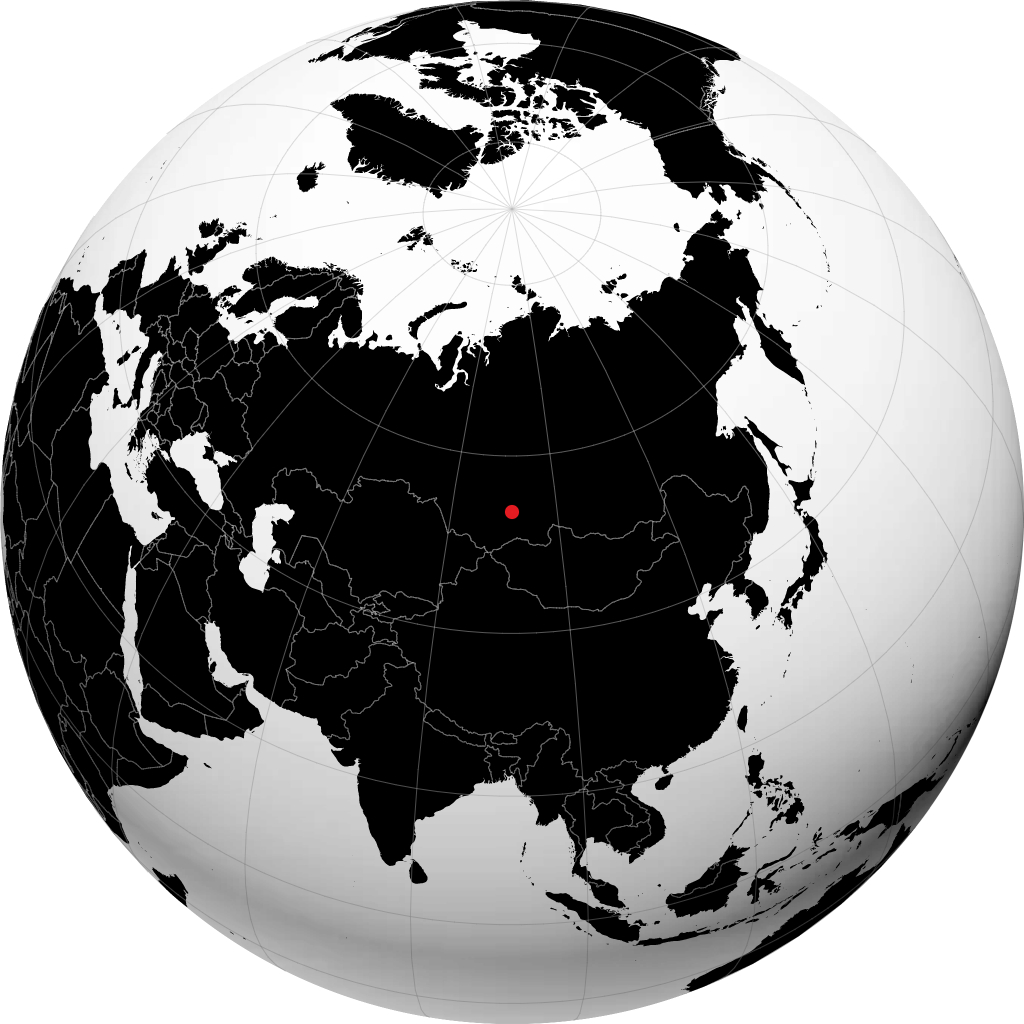 Abakan on the globe