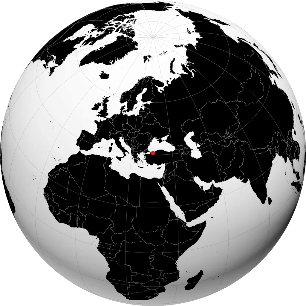 Adapazarı on the globe