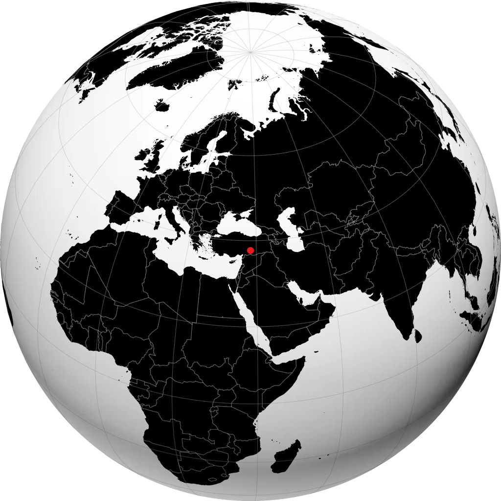 Adıyaman on the globe