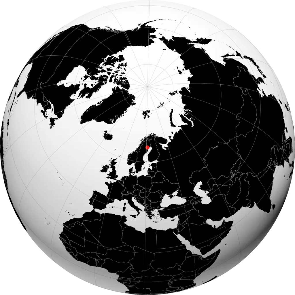 AElvsbyn on the globe