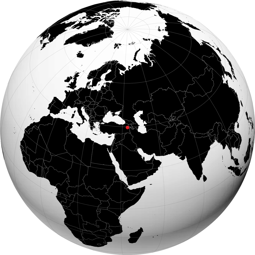 Ağrı on the globe