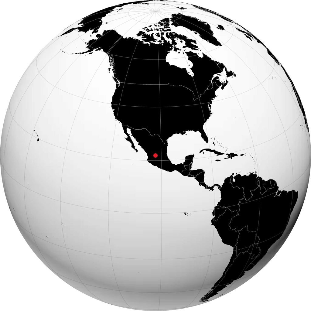 Aguascalientes on the globe