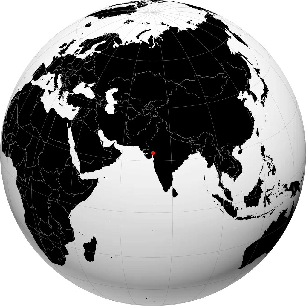 Ahmedabad on the globe