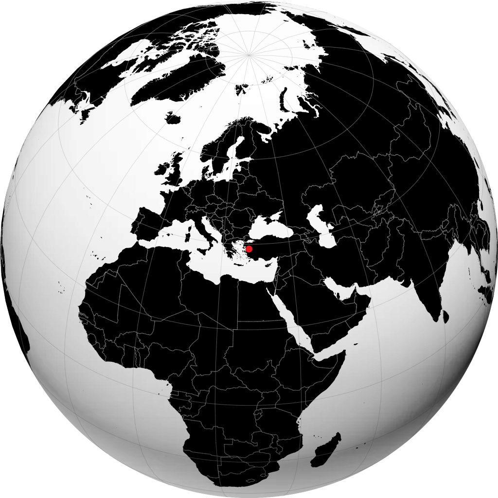 Akhisar on the globe