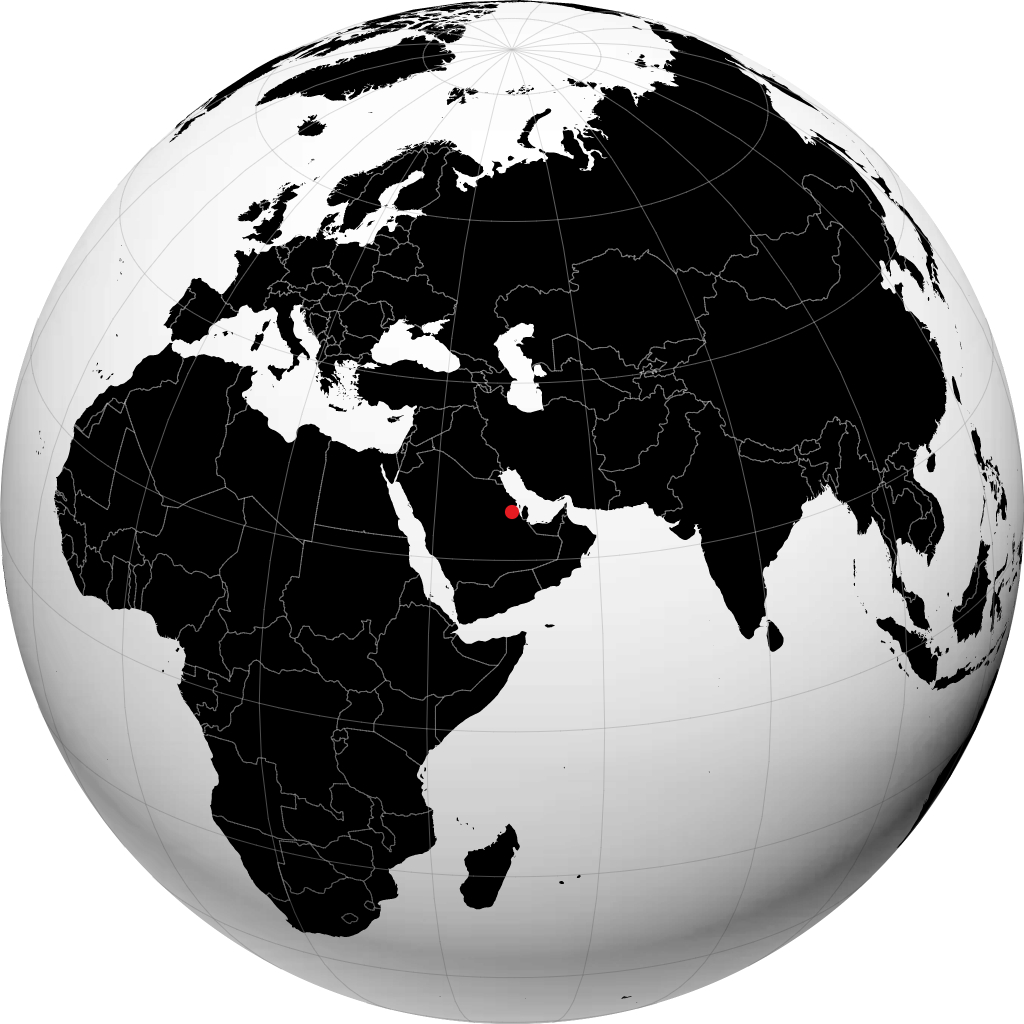 Al Hufuf on the globe