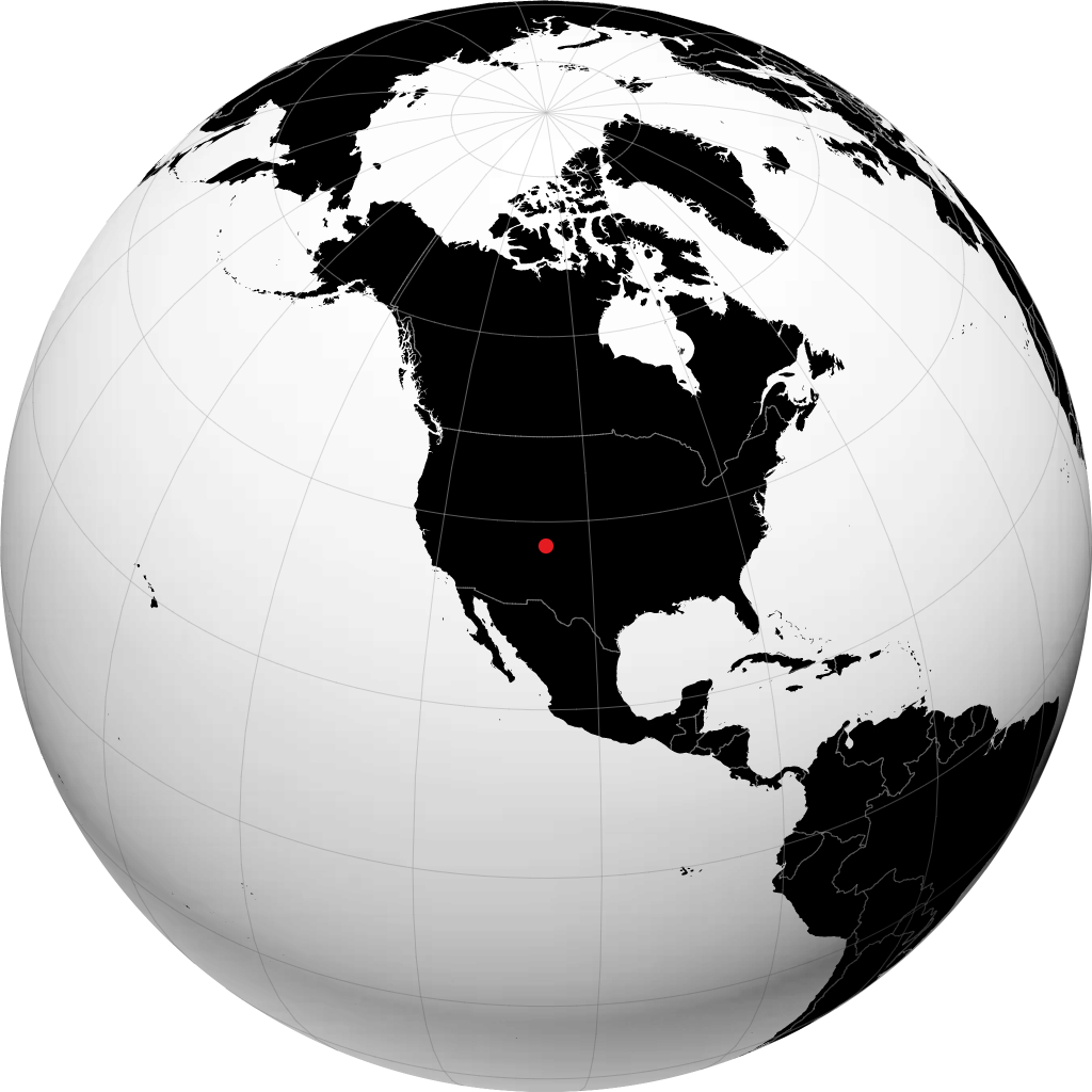 Alamosa on the globe