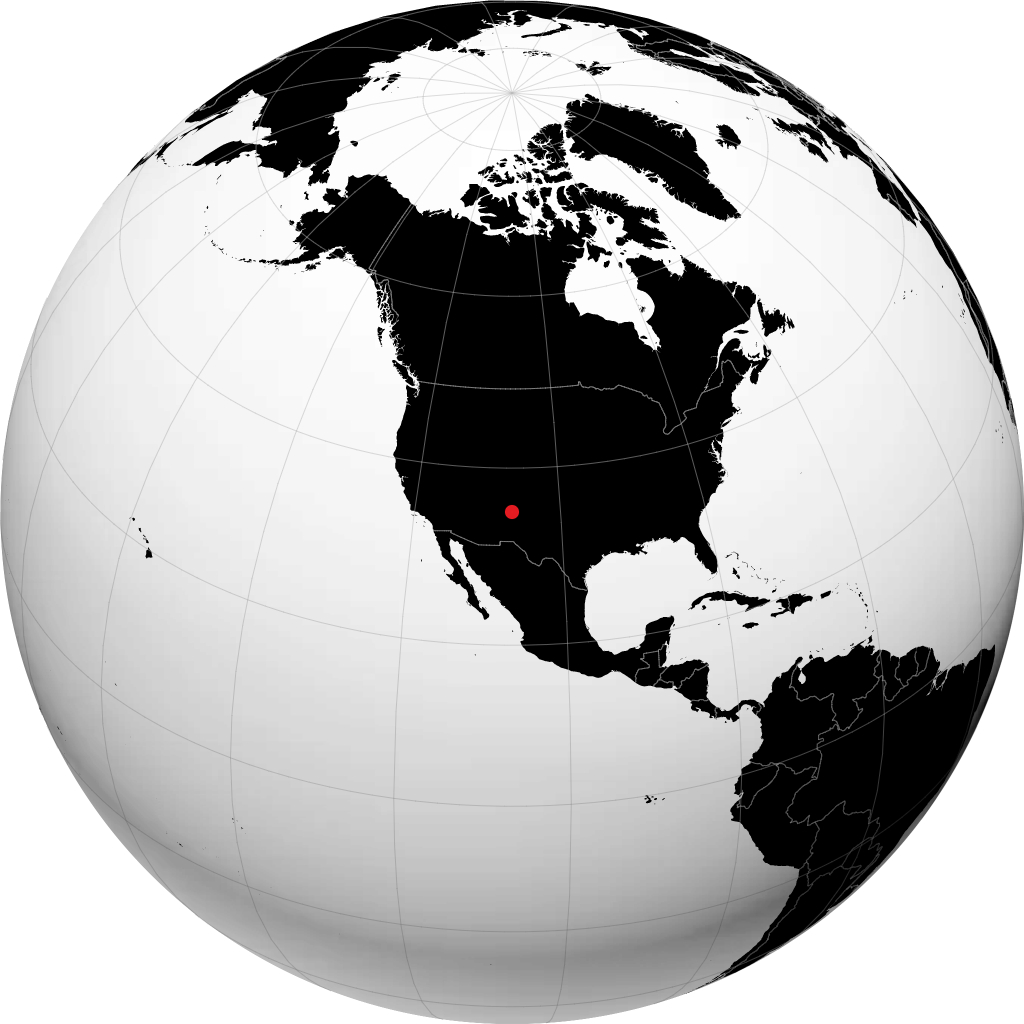 Albuquerque on the globe