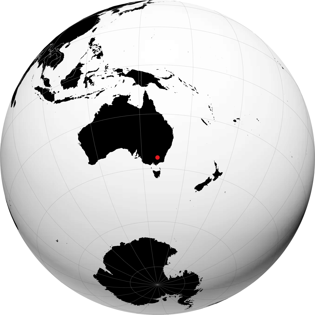 Albury on the globe