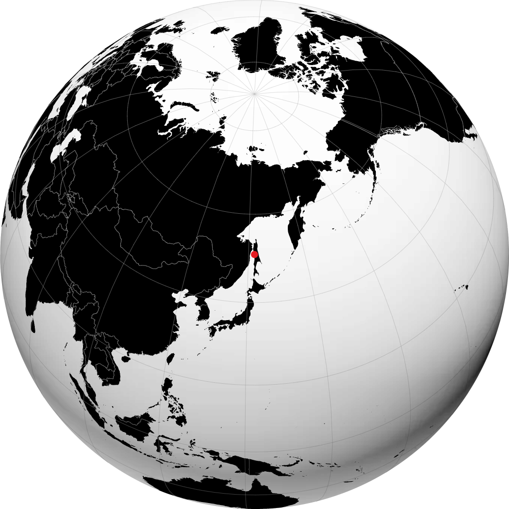 Aleksandrovsk-Sakhalinskiy on the globe