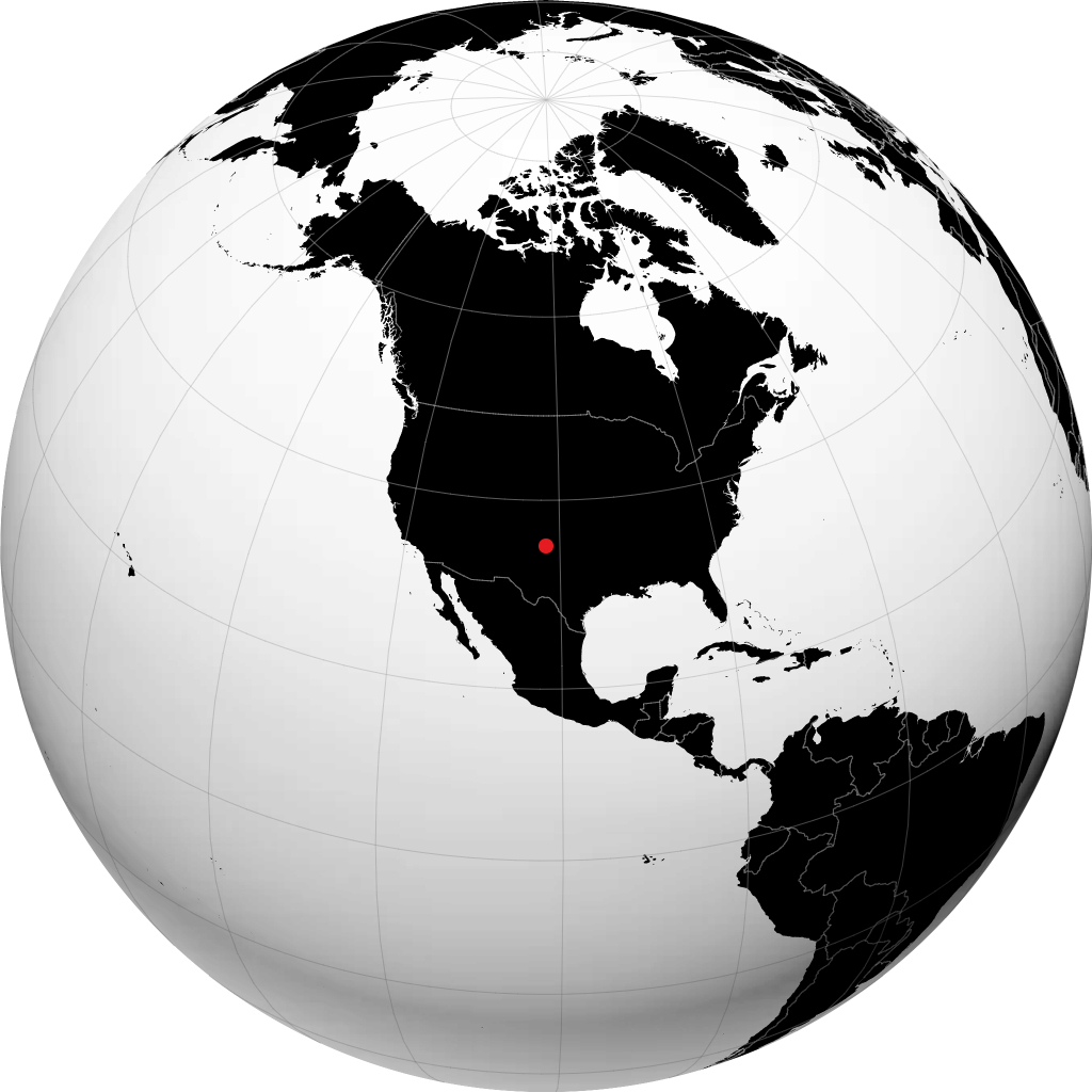 Amarillo on the globe