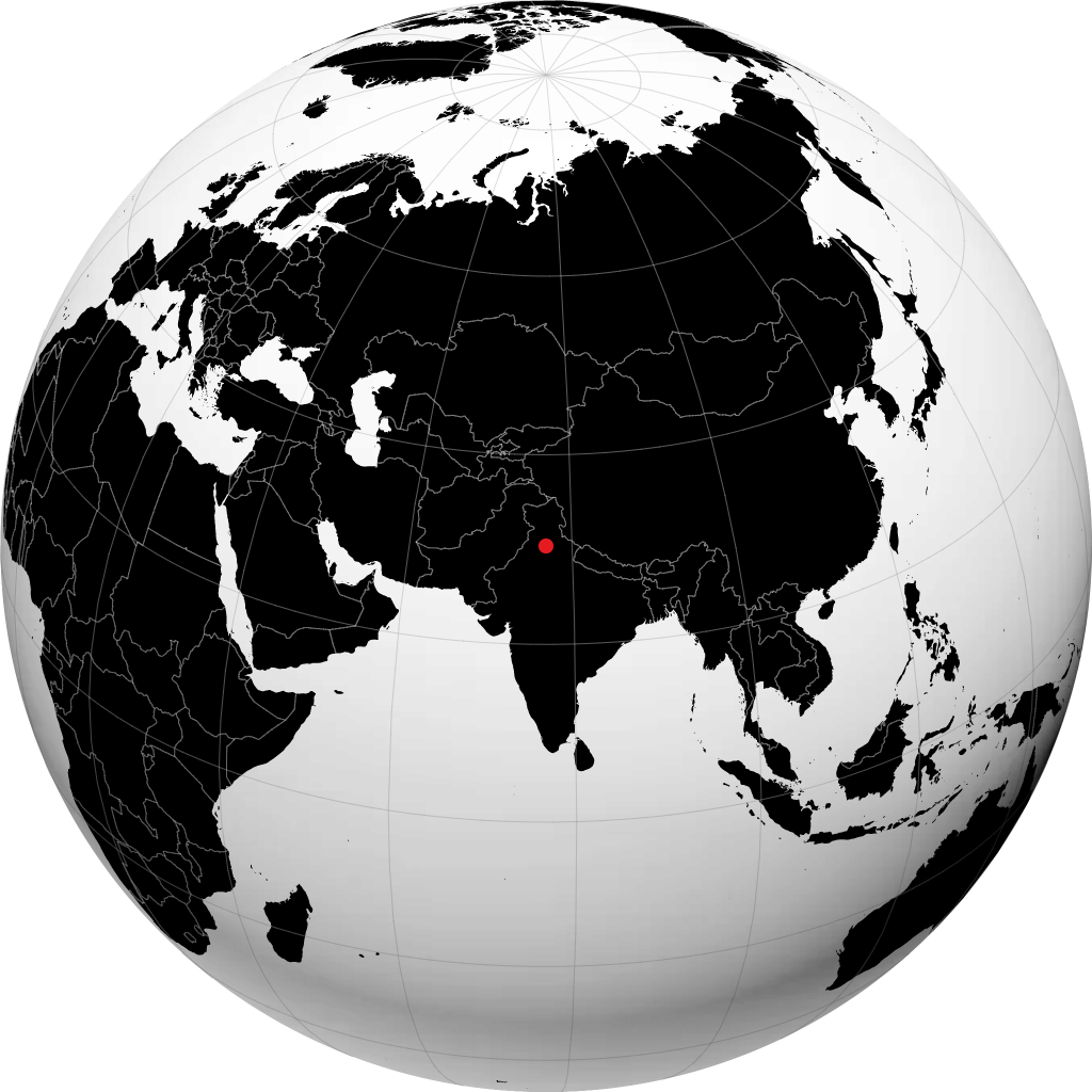 Ambala on the globe