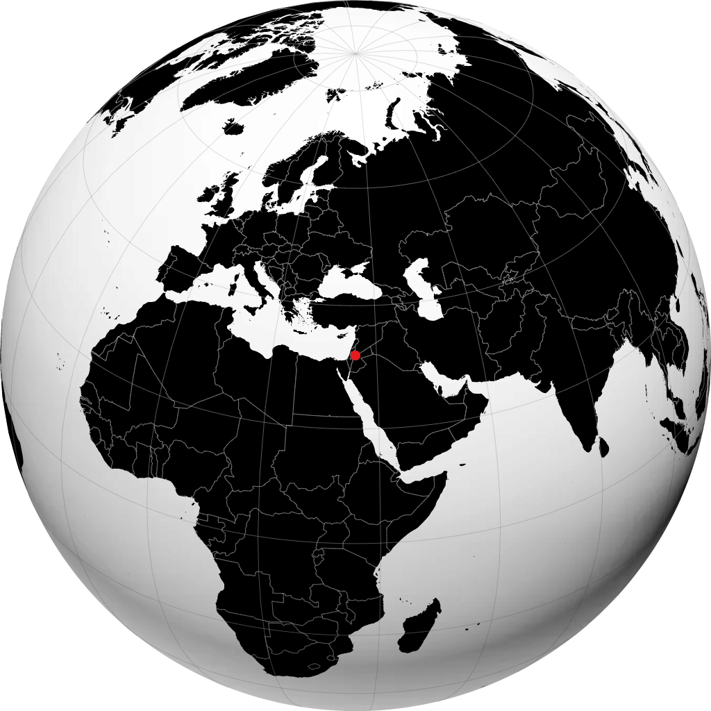 Amman on the globe