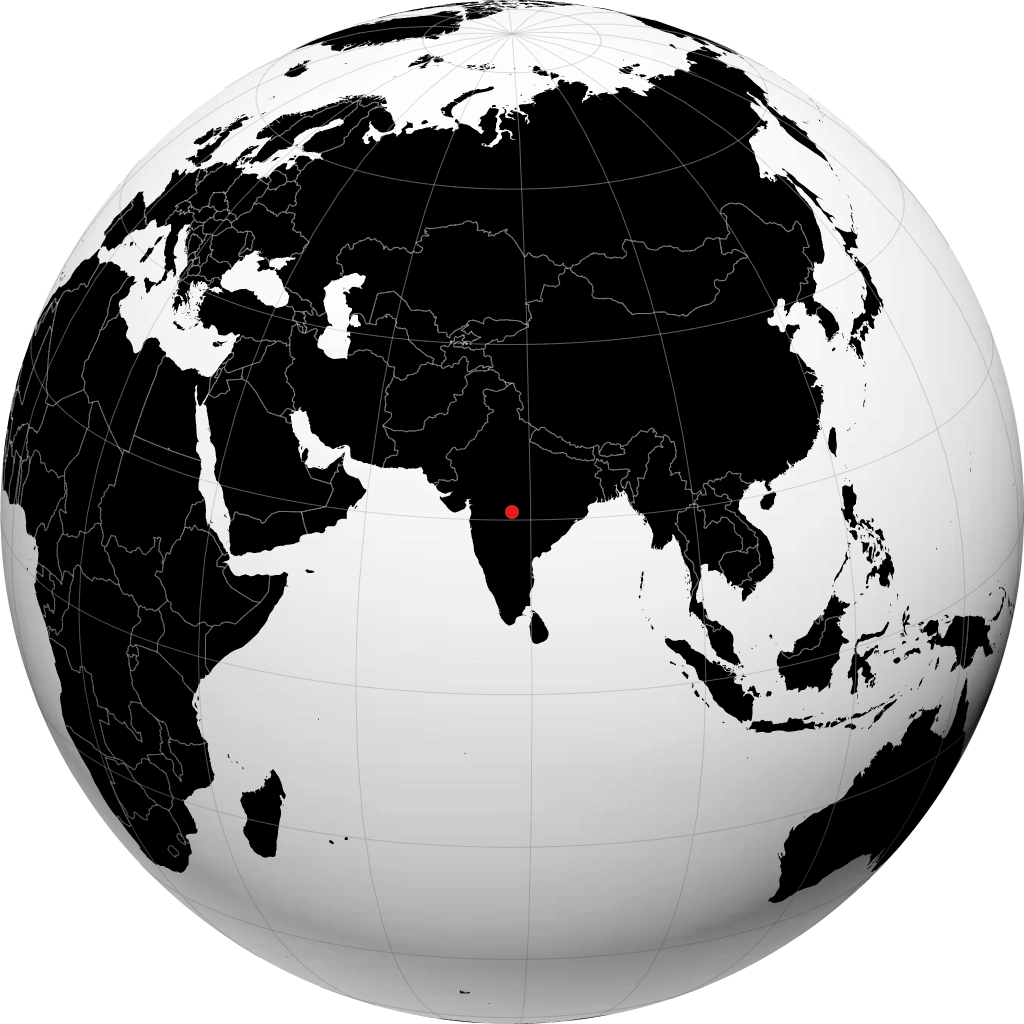 Amravati on the globe