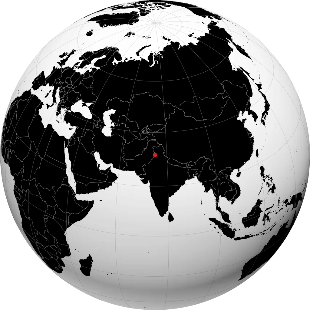 Amritsar on the globe