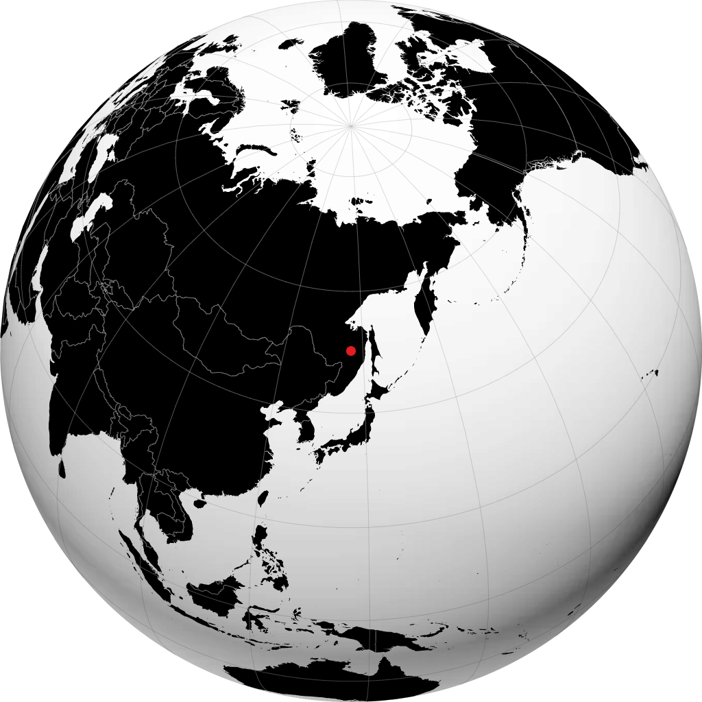 Amursk on the globe