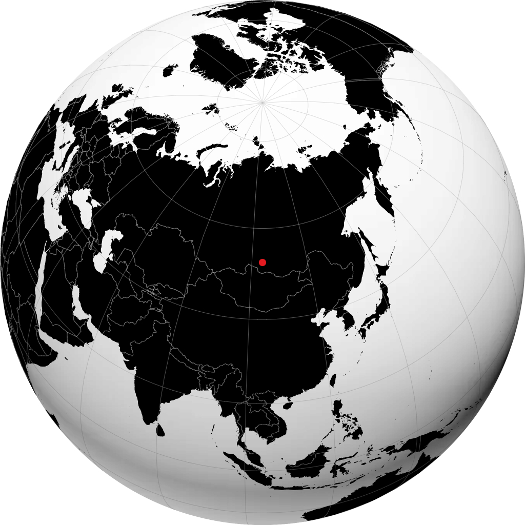 Angarsk on the globe