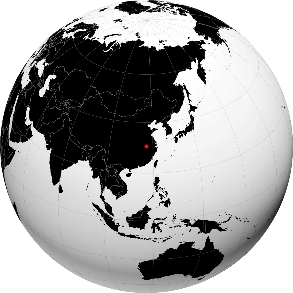 Anqing on the globe