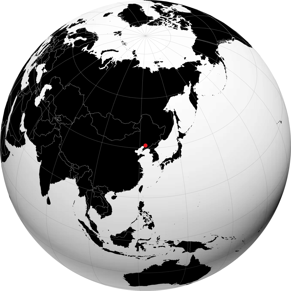 Anshan on the globe