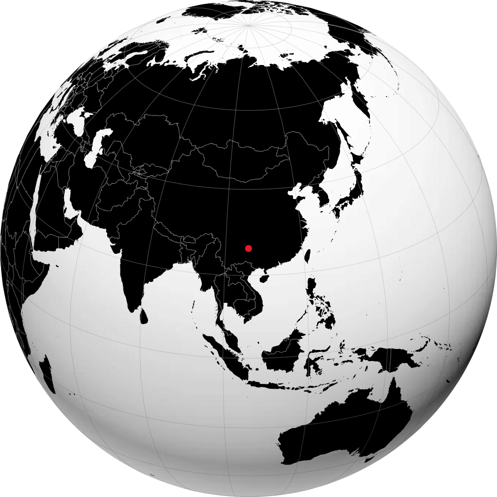 Anshun on the globe