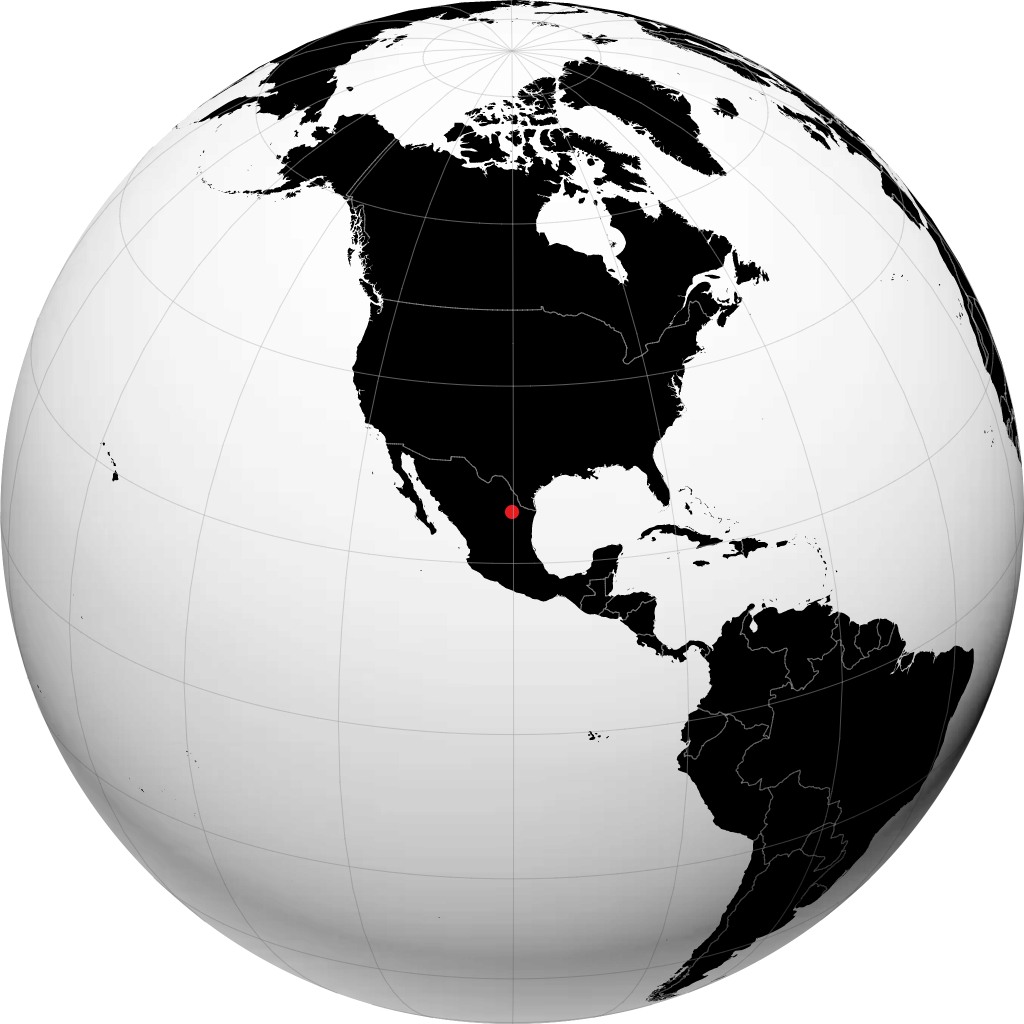 Apodaca on the globe