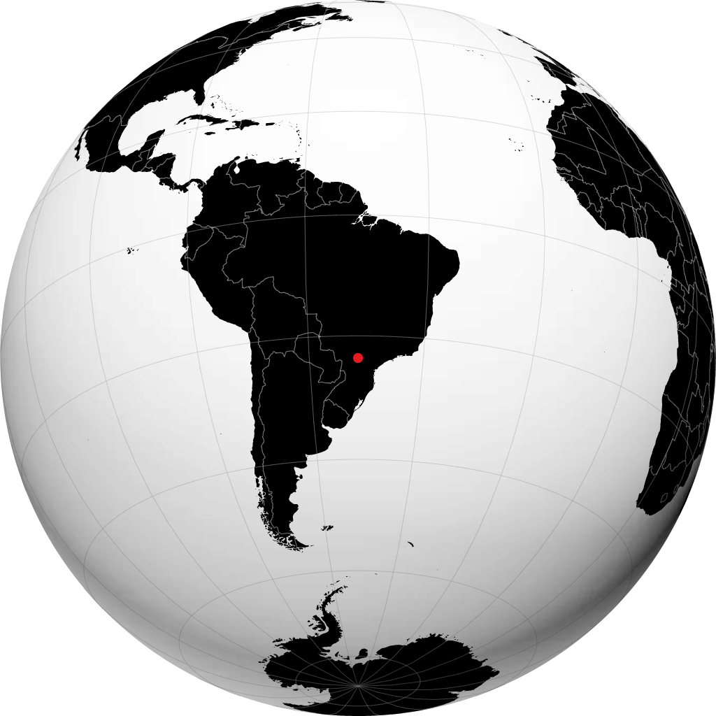 Apucarana on the globe