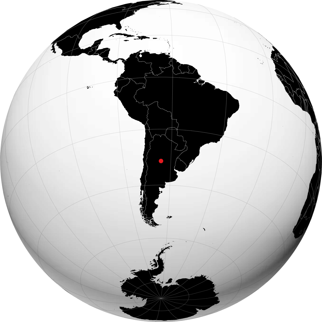 Córdoba on the globe