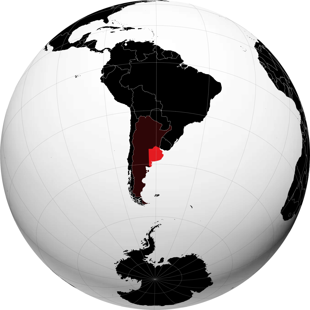 Provincia de Buenos Aires on the globe