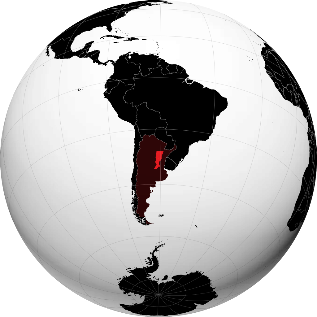 Provincia de Santa Fe on the globe