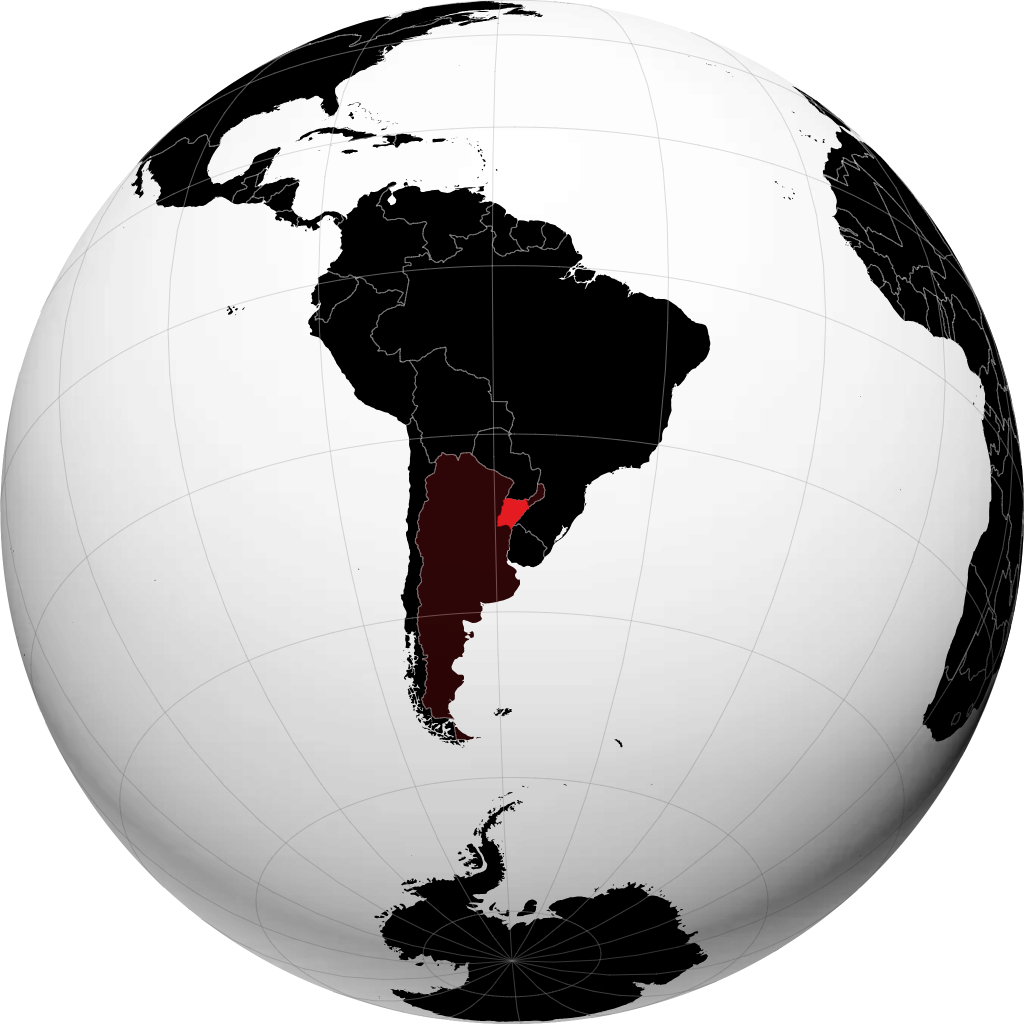 Provincia de Corrientes on the globe