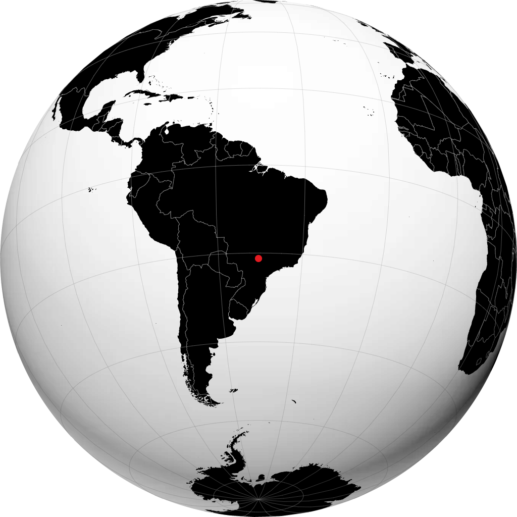 Araçatuba on the globe