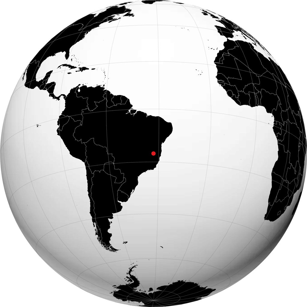 Aracuai on the globe