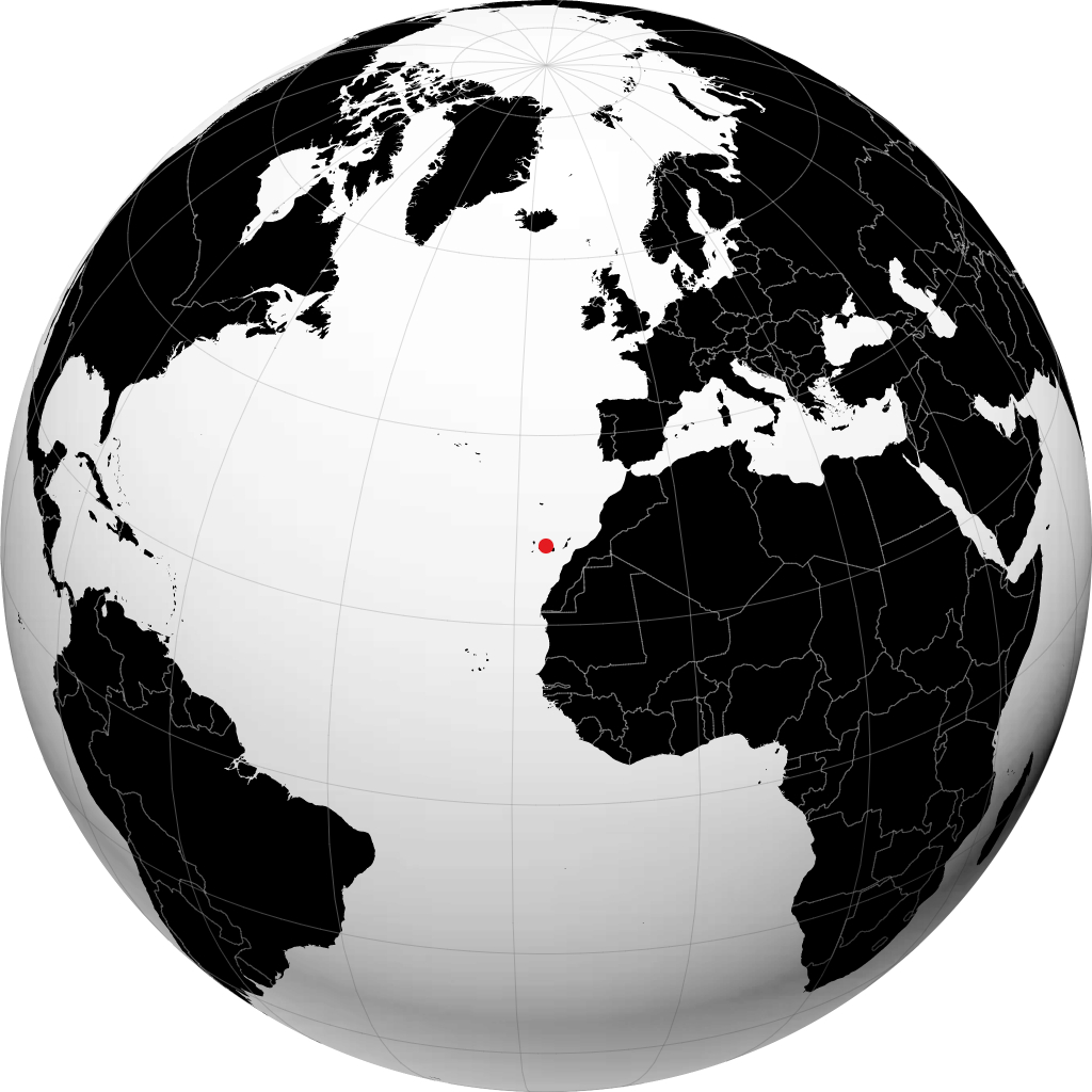 Arafo on the globe