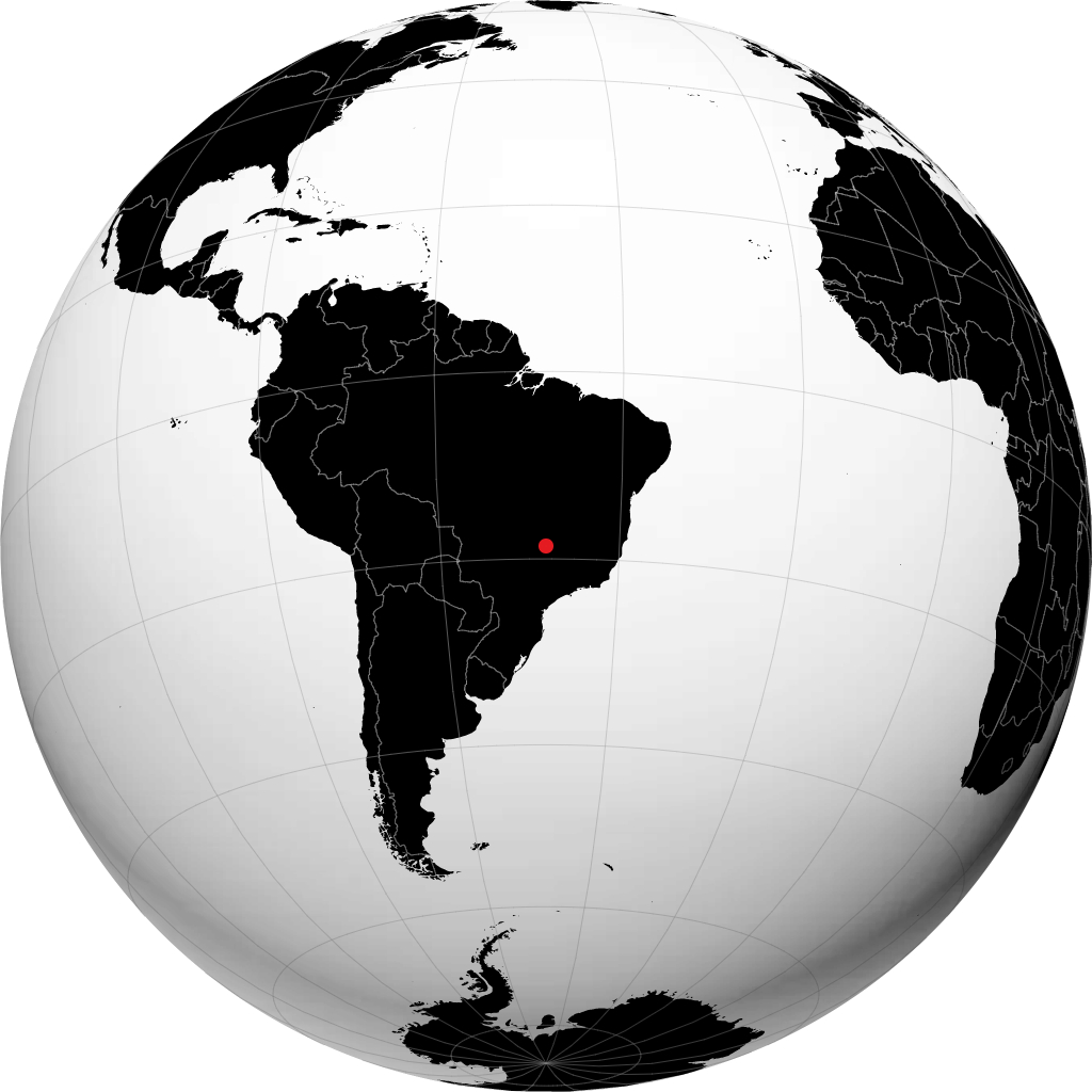 Araguari on the globe