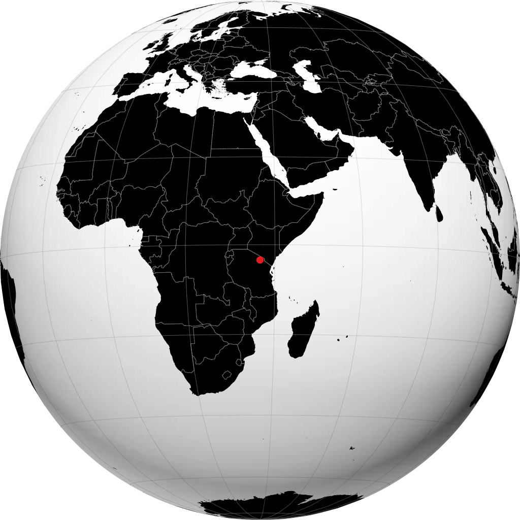 Arusha on the globe