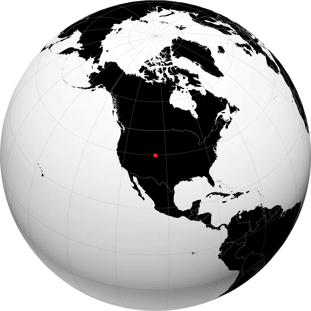 Arvada on the globe