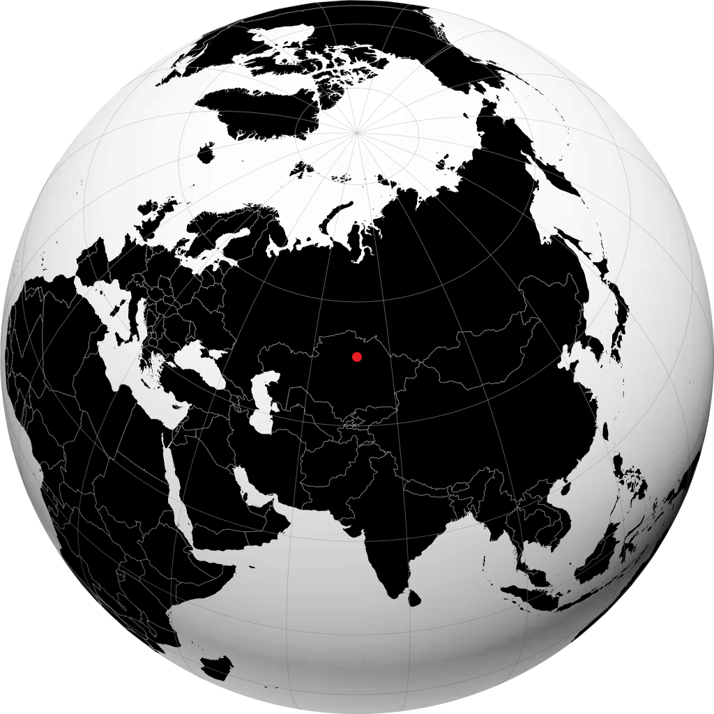 Astana on the globe