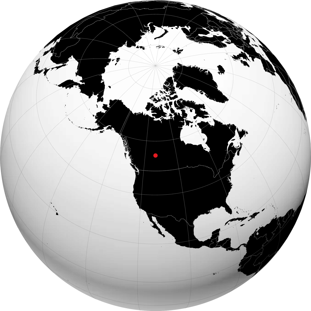 Athabasca on the globe