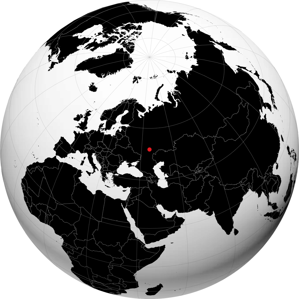 Atkarsk on the globe