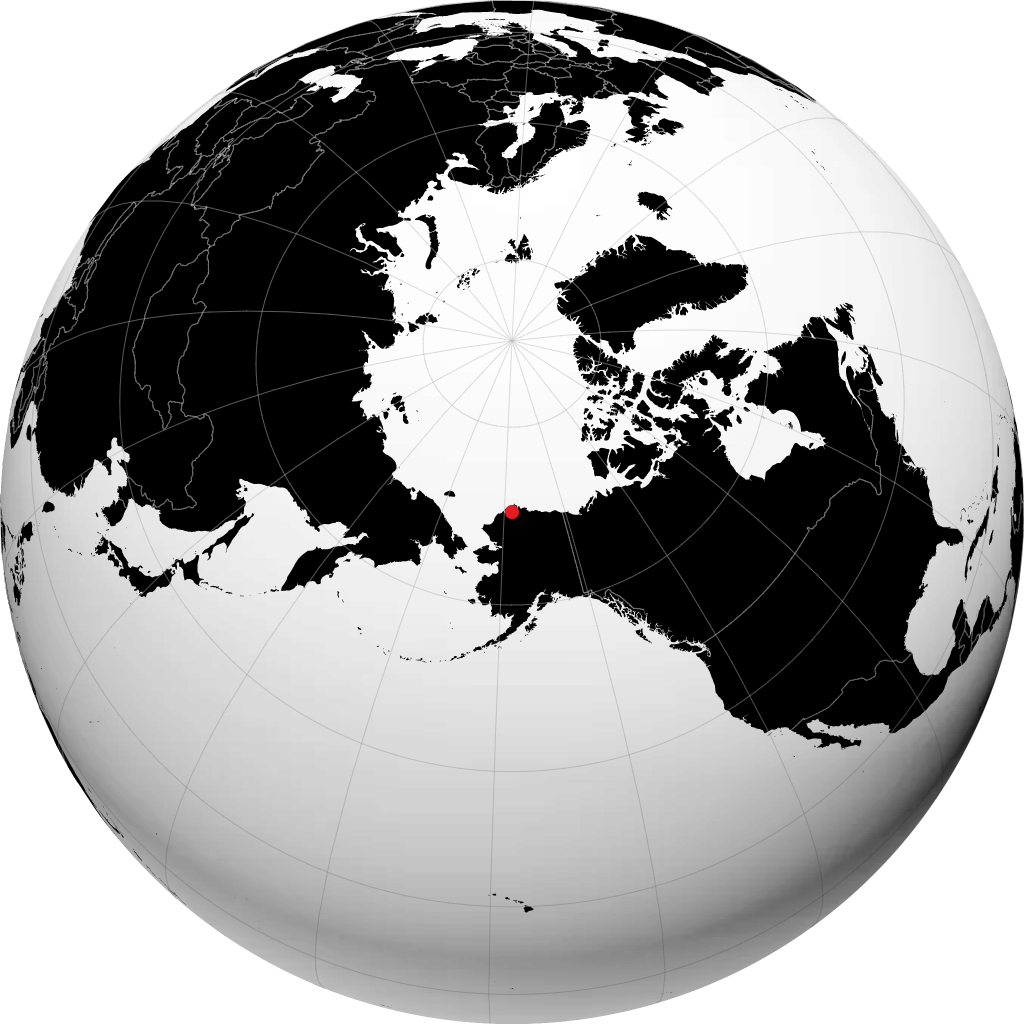 Atqasuk on the globe