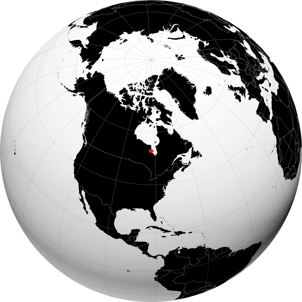 Attawapiskat on the globe