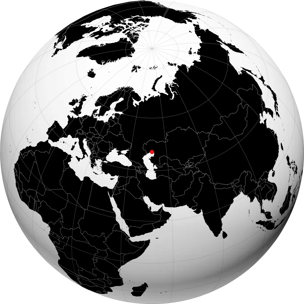 Atyrau on the globe