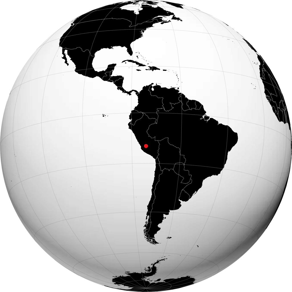 Ayacucho on the globe