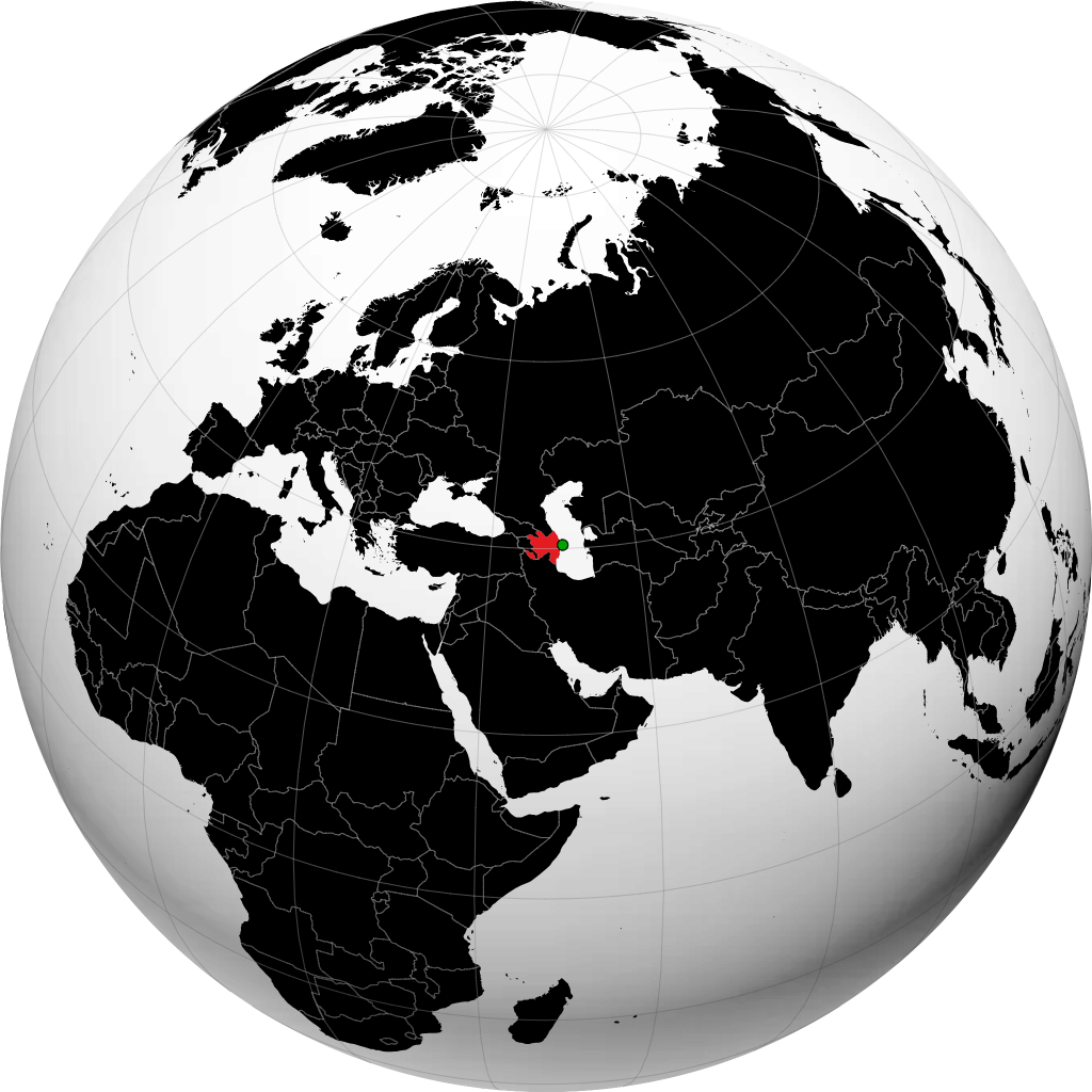 Azerbaijan on the globe