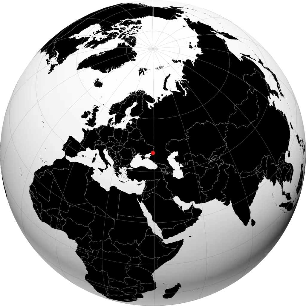 Azov on the globe