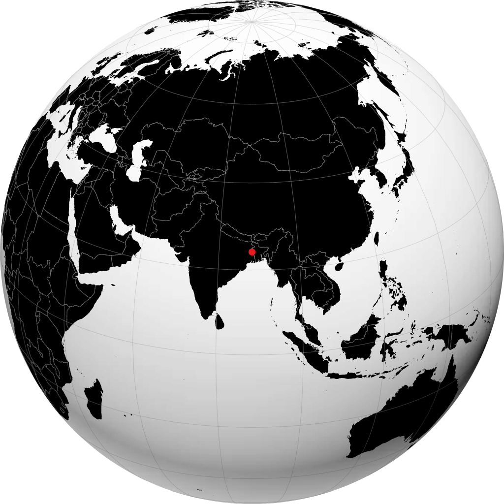 Baharampur on the globe