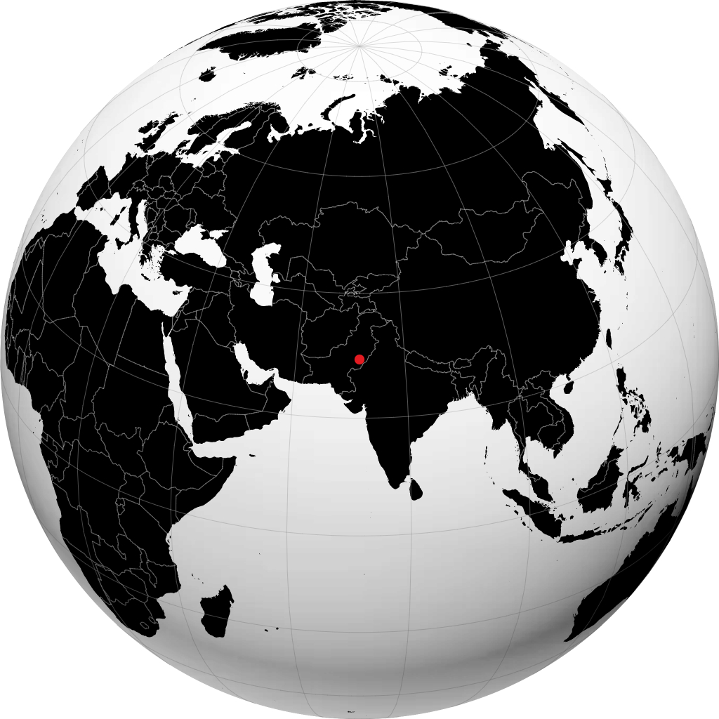 Bahawalpur on the globe