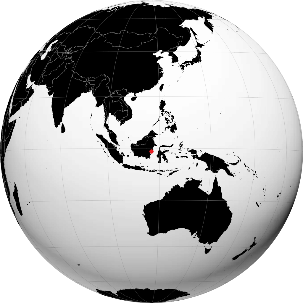 Balikpapan on the globe