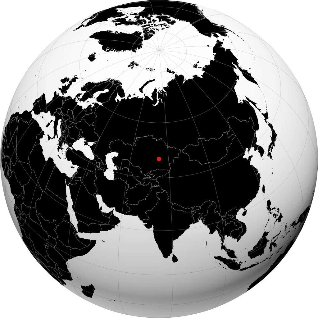 Balqash on the globe