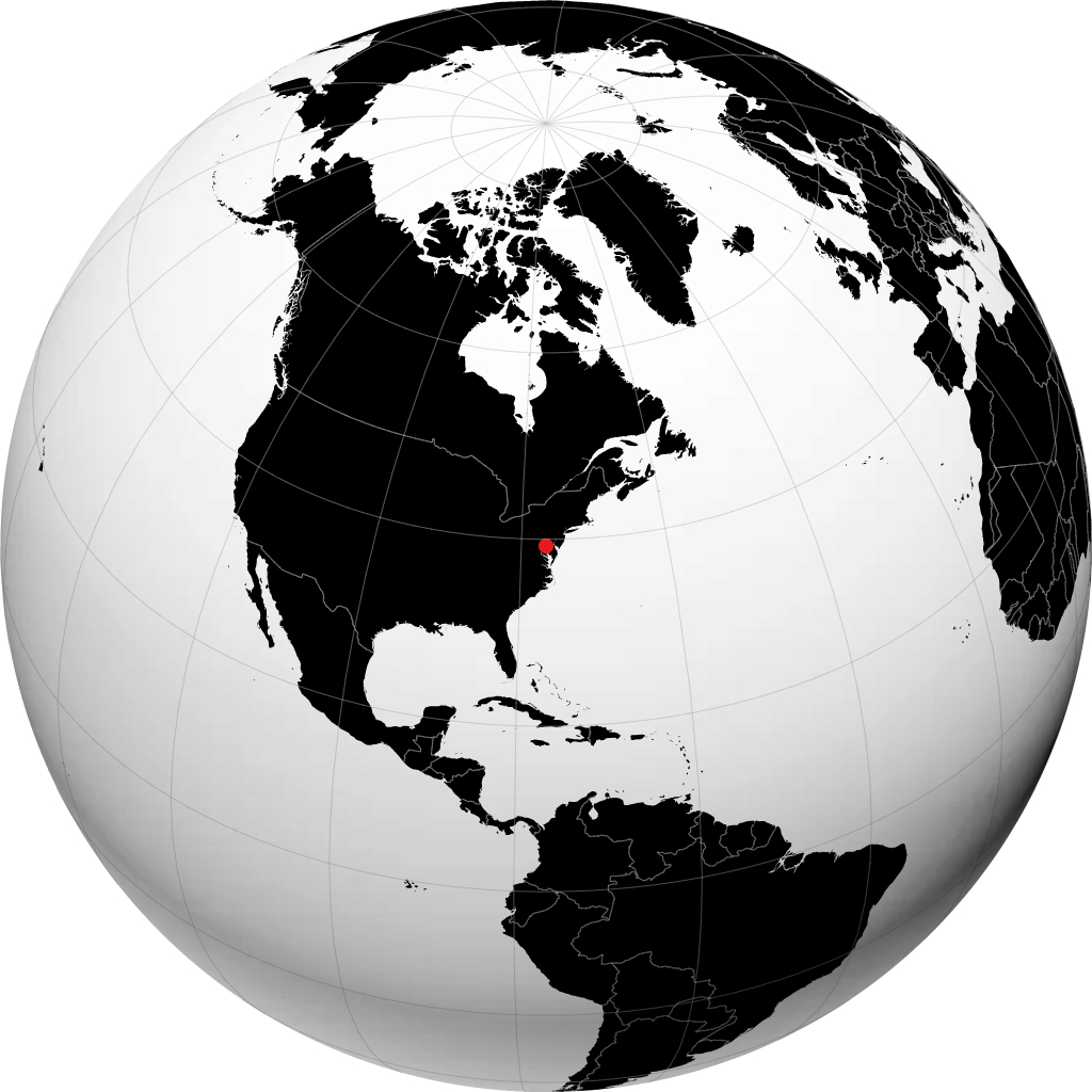 Baltimore on the globe