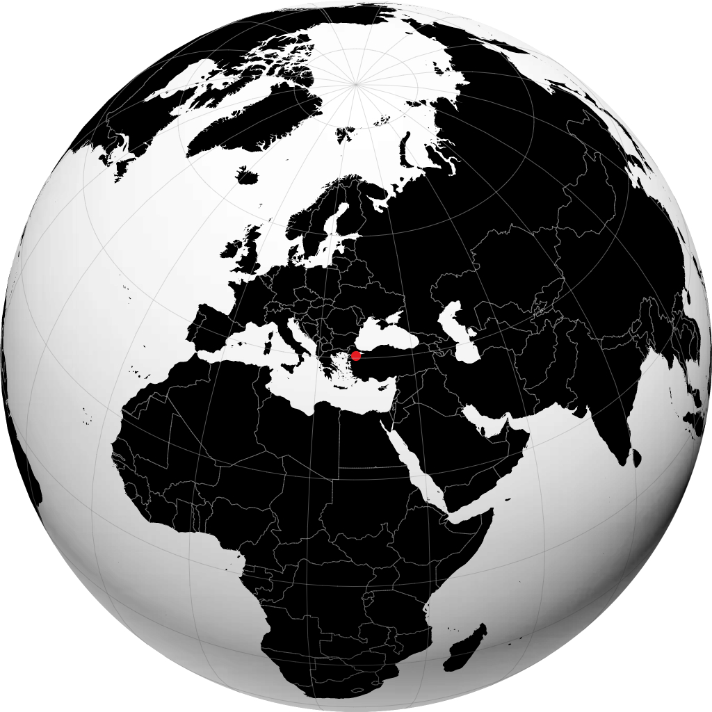 Bandirma on the globe